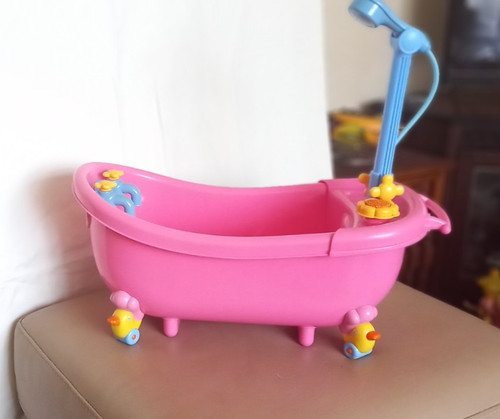 Baby born pink bathtub - born, with