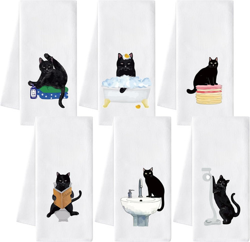 Black cat hand - black,