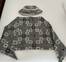 Melin Tregwynt Grey Maddison cape and matching hat