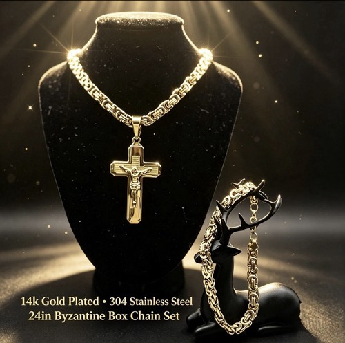 14k gold plated - 14k, byzantine