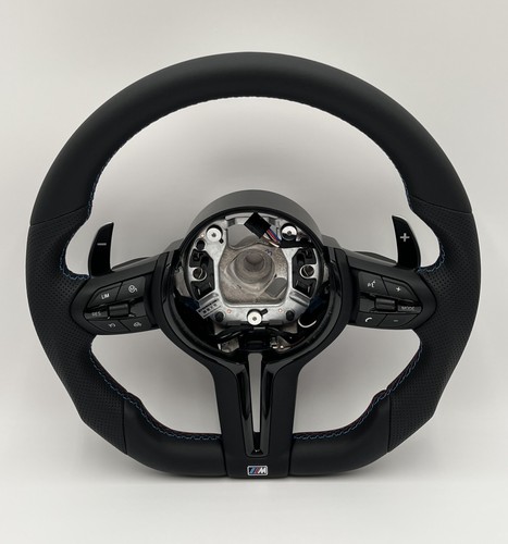 Leather flat bottom steering - flat,