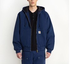 CARHARTT WIP OG ACTIVE JACKET  AIR FORCE BLUE AGED CANVAS L