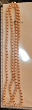 Long Cube Necklace Pale Peach