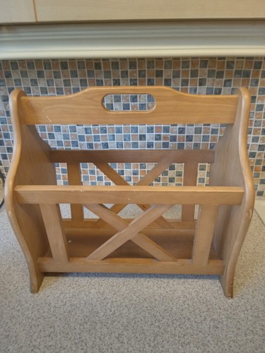 Vintage magazine rack with - vintage,