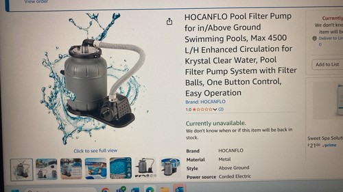 Hocanflo pool filter pump - pool,