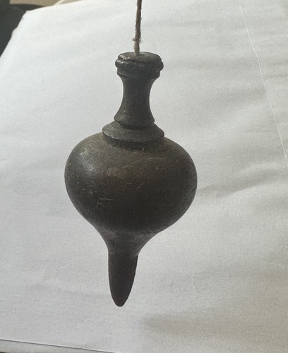 Antique solid brass plumb - solid, bob