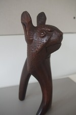 VINTAGE  ANRI  BLACKFOREST CARVED WOOD  HARE RABBIT QUALITY  NUTCRACKER
