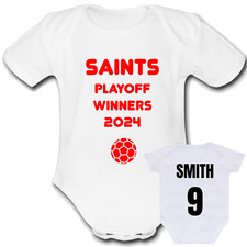 PERSONALISED Babygrow Baby vest grow southampton playoff winners champions 2024