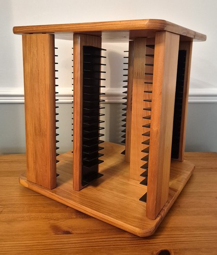 Wooden rotating rack - wooden, cd