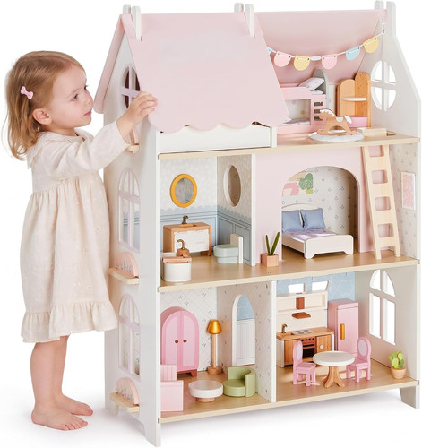 Cloud cottage wooden dollhouse - cottage,