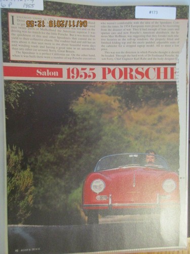 173 porsche article - #173, or
