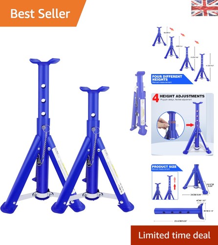 Foldable ton car axle stands - foldable,