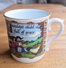 Royal Worcester Birthday Mug - Tuesdays Child -  1990 - Free Delivery