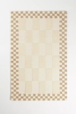 Tufted Wool Checkered Rug
