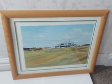 Graeme Baxter Royal Birkdale Golf Club Southport Pencil Signed Framed Art Print