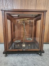 Vintage precision balance, likely a Sartorius-Werke model from the early 20th