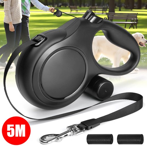 Retractable dog lead with - dog, 5m