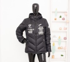 Swix Down Jacket Black Hooded Winter Puffer Coat Skiing Women's Size M