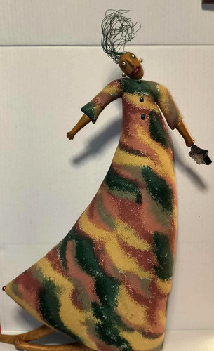 Unique folk art lady - folk, by