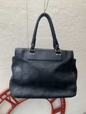 Orla Kiely Black Leather Bag