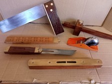 Joblot Vintage Woodworking Tools - Guages - Square - Level - Etc 