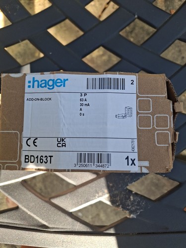 Hager 63a 30ma rcd - rcd, bolt