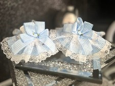 ❤️Spanish Romany Girls Gingham Ankle Socks School Uniform  Frilly sock shop?