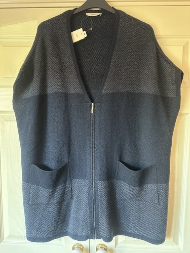Ladies body warmer gilet navy - body,