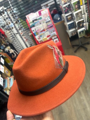 Dapper orange wool felt - dapper,