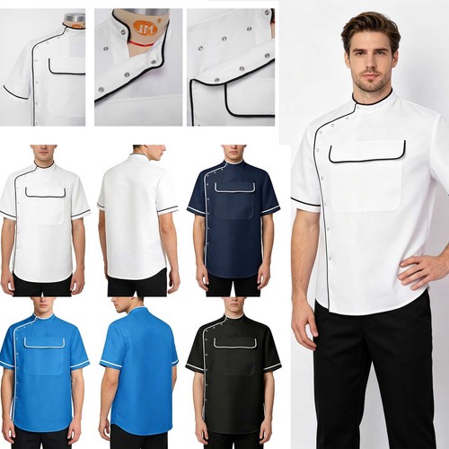 Men barber smock tops with - smock,