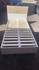 Next White Wooden Single Bed