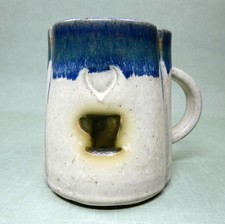 Studio pottery stoneware mug - stoneware,