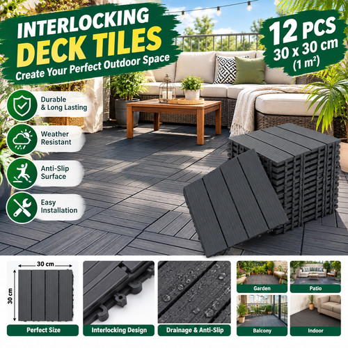 12pcs interlocking deck - 12pcs, tiles