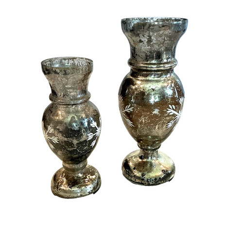 Mercury glass pair - mercury,