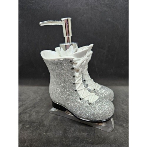Silver glittery resin ice - silver,