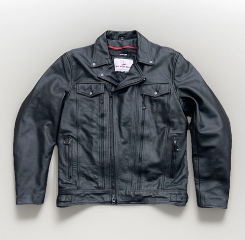 Vtg black leather - black, biker
