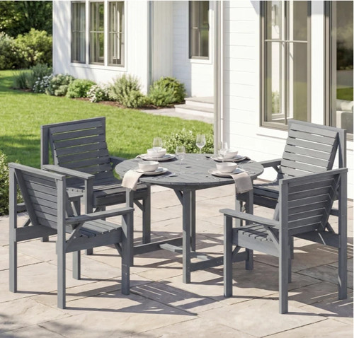 Grey wooden garden furniture - grey,