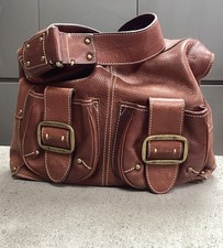 Genuine Brown Calf Leather Hobo Bag,  Petrolina, Blondie Mania