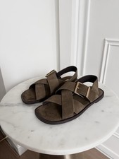 Zara Woman Khaki Suede Sandal