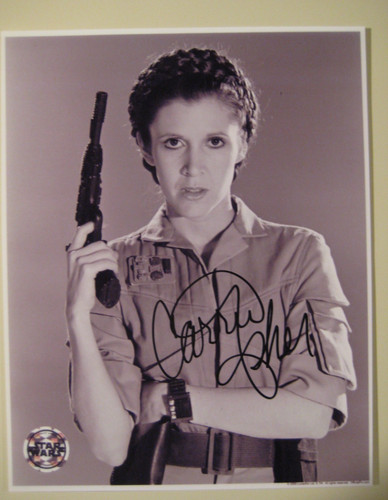 Carrie fisher autographed - fisher,