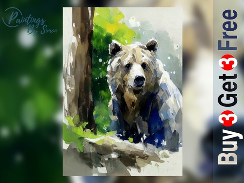 Bear 5x7 print matte - 5x7,