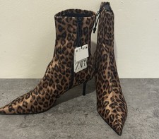 ZARA Leopard Print Ankle Boots