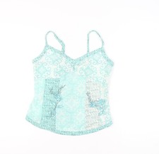 Marks and Spencer Women’s Blue Floral Cotton Camisole Top Size 8
