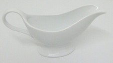 White Porcelain Gravy Boat Footed Serving Jug for Gravy  Sauce Custard - 150ml