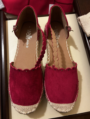 Wallis wide fit red suede - wallis,
