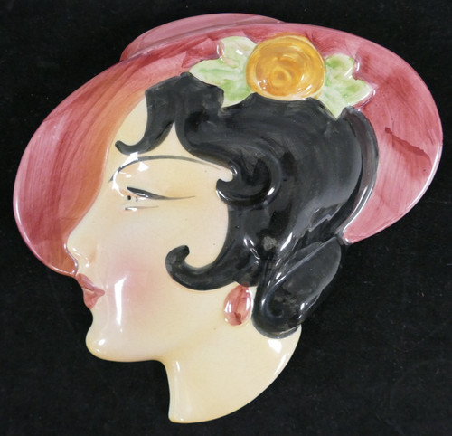 Art deco lady profile - profile, with