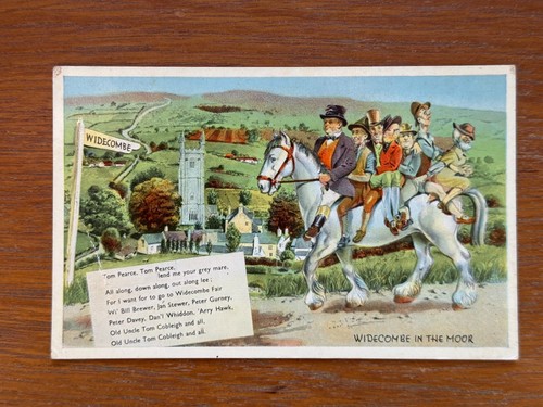 Widecombe fair postcard uncle - widecombe,