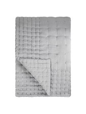 John Lewis Boutique Hotel Silk Bedspread L260 x W245cm Grey {Used/Dusty} B+