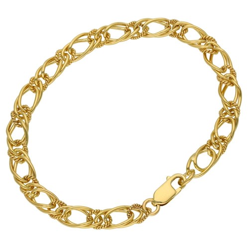 9ct yellow gold double - yellow, 8.5"
