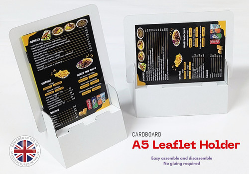 White cardboard leaflet - white,